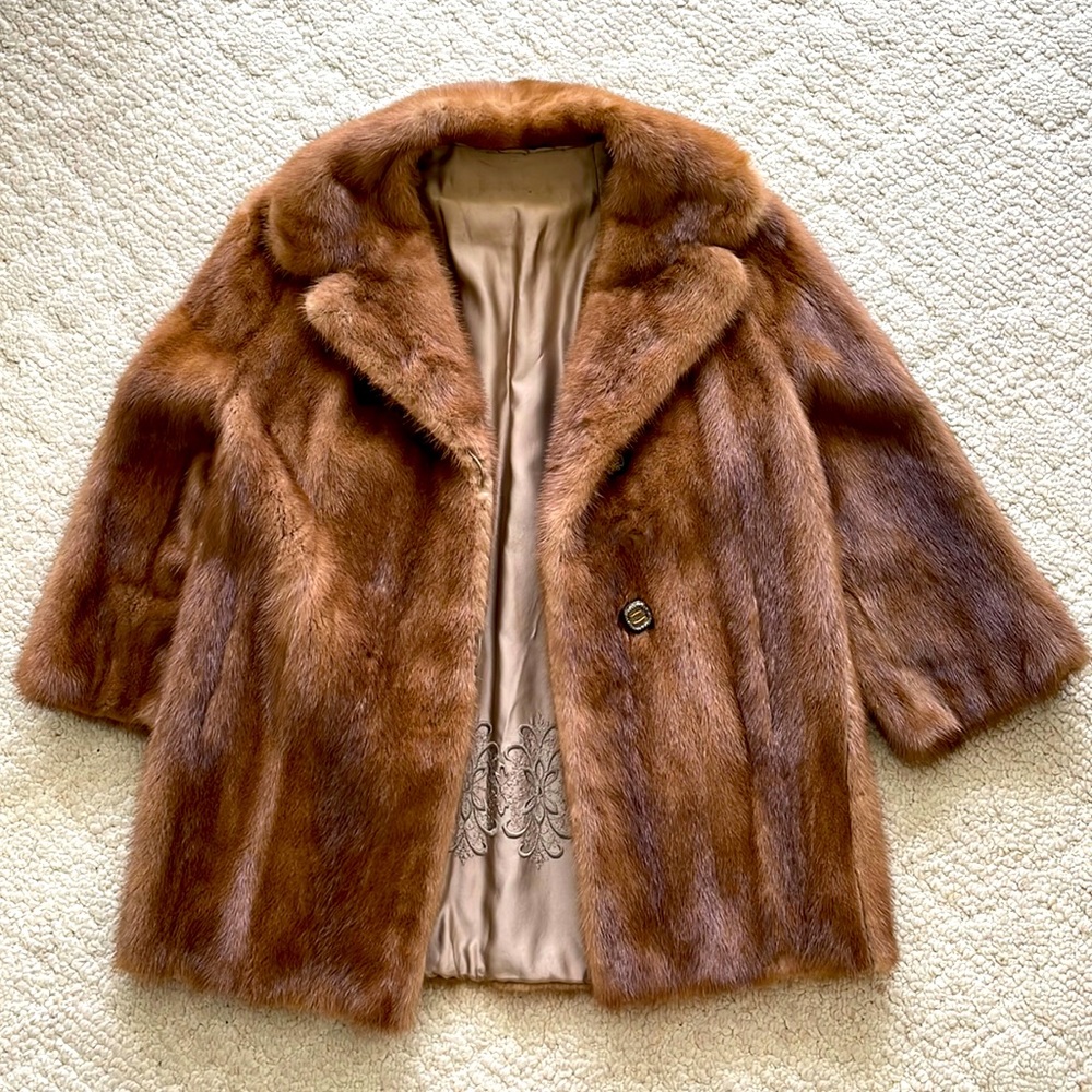 Vintage Mink Fur Coat Woman’s M-L